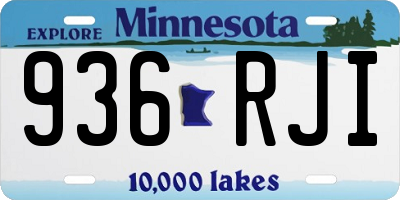 MN license plate 936RJI