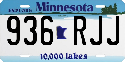MN license plate 936RJJ