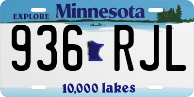 MN license plate 936RJL