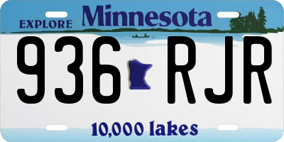 MN license plate 936RJR