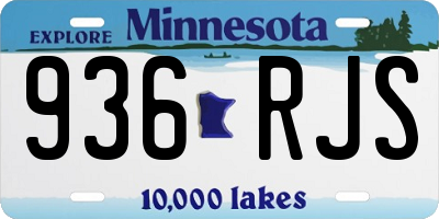 MN license plate 936RJS