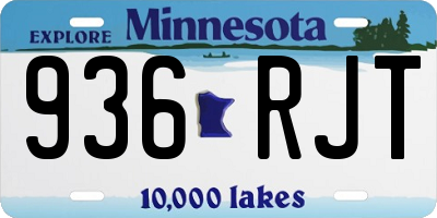 MN license plate 936RJT