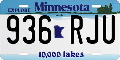 MN license plate 936RJU