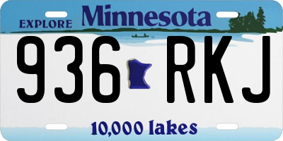 MN license plate 936RKJ