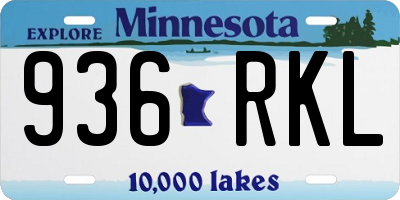 MN license plate 936RKL