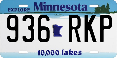 MN license plate 936RKP