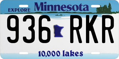 MN license plate 936RKR