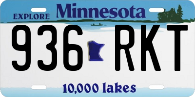 MN license plate 936RKT