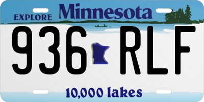 MN license plate 936RLF