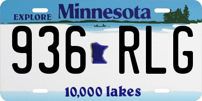 MN license plate 936RLG