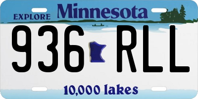 MN license plate 936RLL