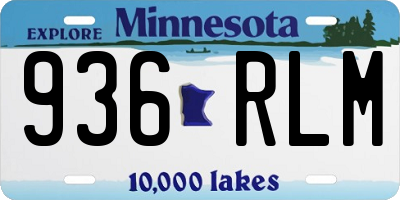 MN license plate 936RLM