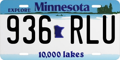 MN license plate 936RLU