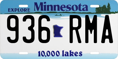 MN license plate 936RMA