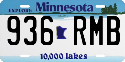 MN license plate 936RMB