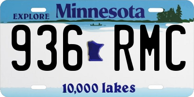 MN license plate 936RMC