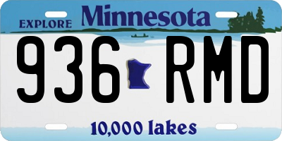 MN license plate 936RMD