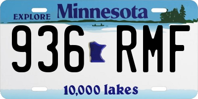 MN license plate 936RMF
