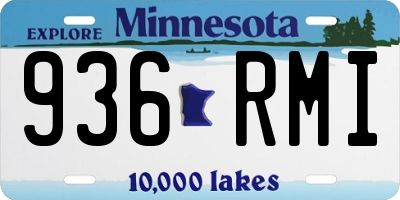 MN license plate 936RMI
