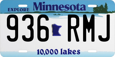 MN license plate 936RMJ