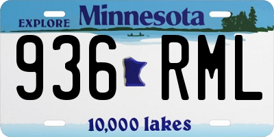 MN license plate 936RML