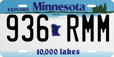 MN license plate 936RMM