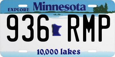 MN license plate 936RMP