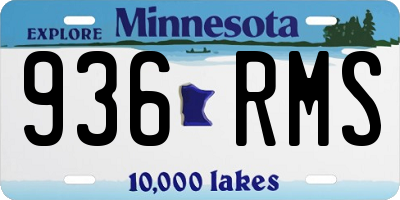 MN license plate 936RMS