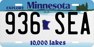 MN license plate 936SEA