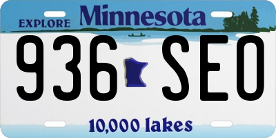MN license plate 936SEO