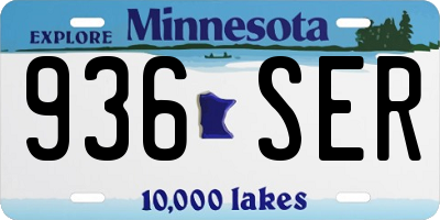 MN license plate 936SER