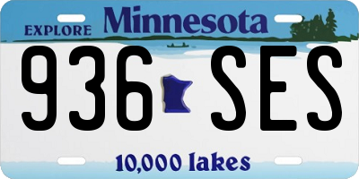 MN license plate 936SES