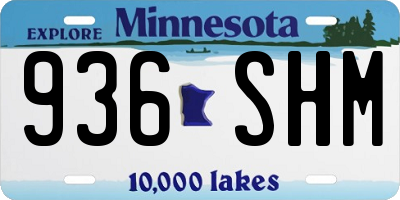 MN license plate 936SHM