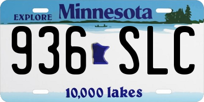 MN license plate 936SLC