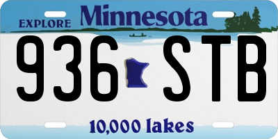 MN license plate 936STB