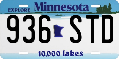 MN license plate 936STD