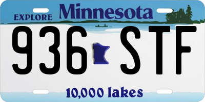 MN license plate 936STF
