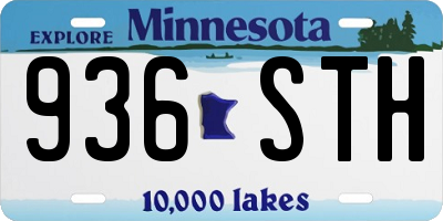 MN license plate 936STH