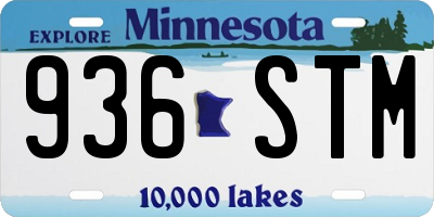 MN license plate 936STM