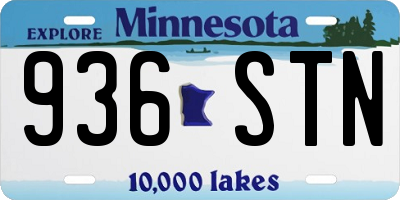 MN license plate 936STN