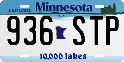 MN license plate 936STP