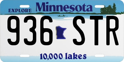 MN license plate 936STR