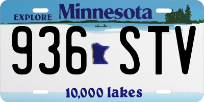MN license plate 936STV