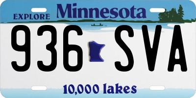MN license plate 936SVA