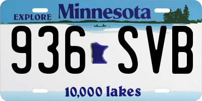 MN license plate 936SVB