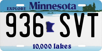 MN license plate 936SVT