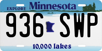 MN license plate 936SWP