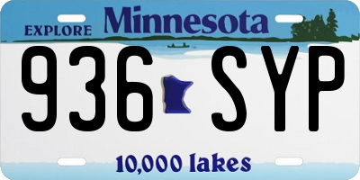 MN license plate 936SYP