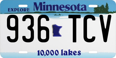MN license plate 936TCV