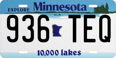 MN license plate 936TEQ